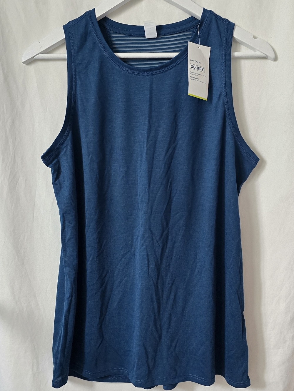 Old Navy GO-Dry Women's Blue Sleeveless Athletic Tank Top Medium Yoga